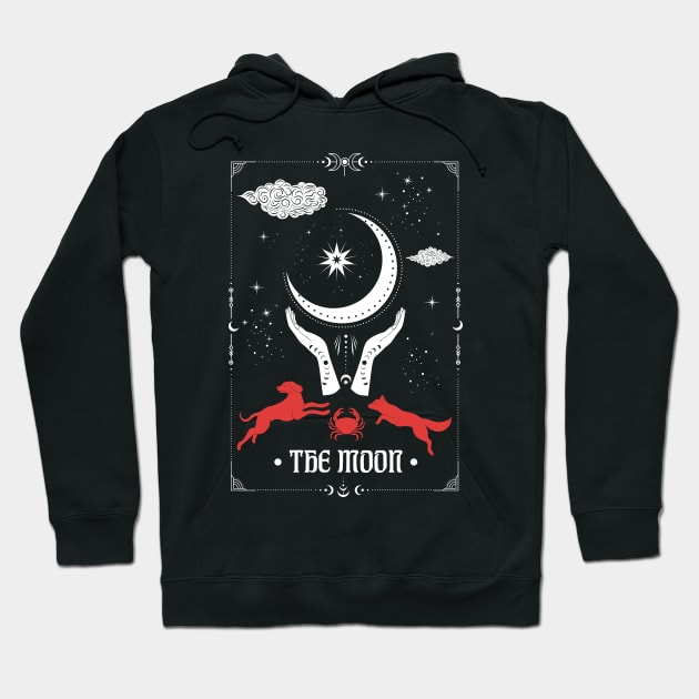 Tarot Card • The Moon • Hoodie by Rike Mayer